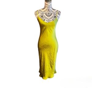 Aritzia Wilfred Chartreuse Slip Dress. XS